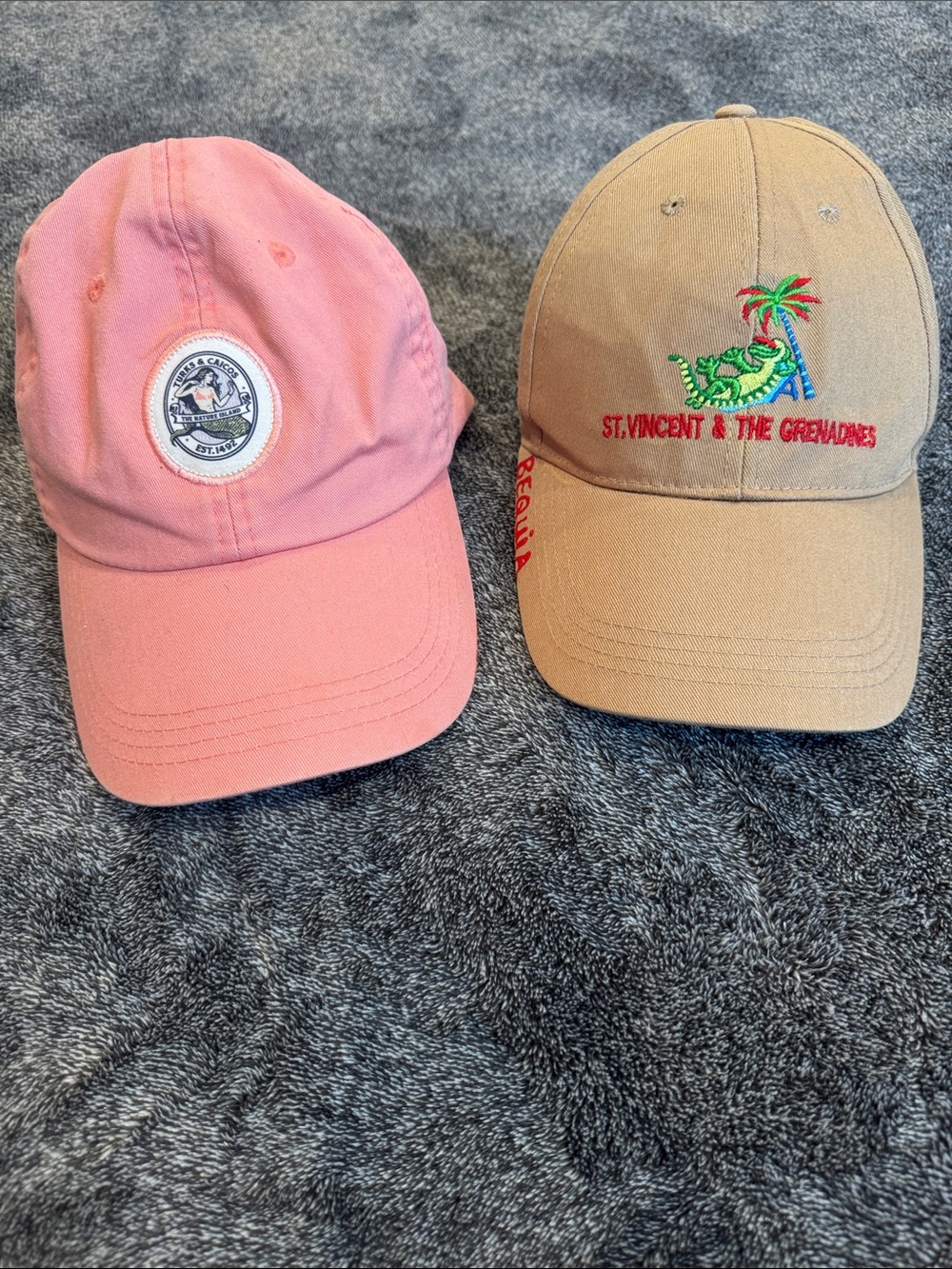Travel Souvenir Hat Bundle | Turks & Caicos + St. Vincent Dad Caps